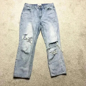 Evidnt Los Angeles Jeans Destroyed Distressed Light Blue
